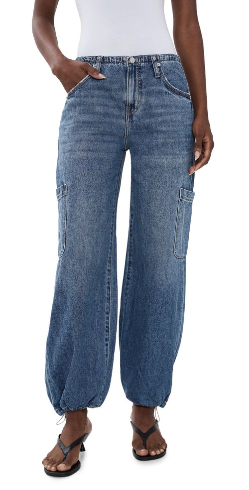 Mirage Mid Rise Cargo Harem Jeans SNAP