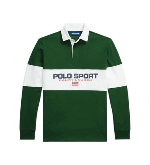 Polo Ralph Lauren for man. 710938458008 Classic fit polo shirt green (S), Casual, Cotton, Long sleeve