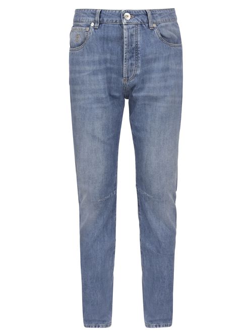 Five-pocket Leisure Fit Trousers In Lightweight Denim