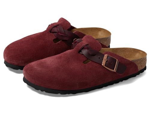 Unisex Boston Braided Suede Leather Zinfandel