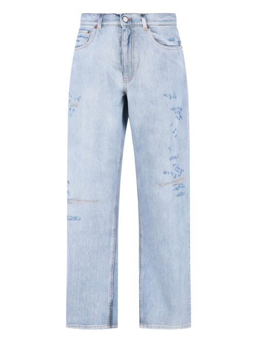 Cotton Denim Jeans with Pocket Lining