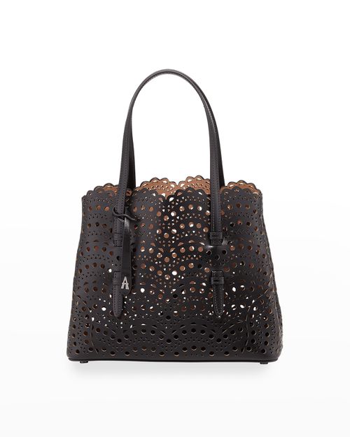 Mina 25 Tote Bag in Vienne Wave Perforated Leather