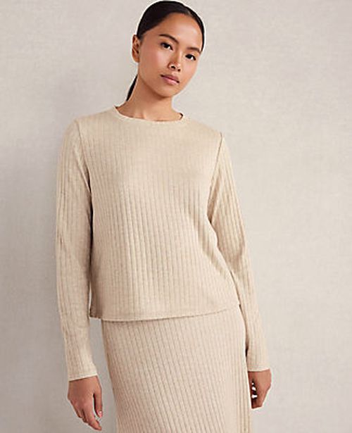 Ann Taylor Haven Well Within Lurex Rib Knit Top