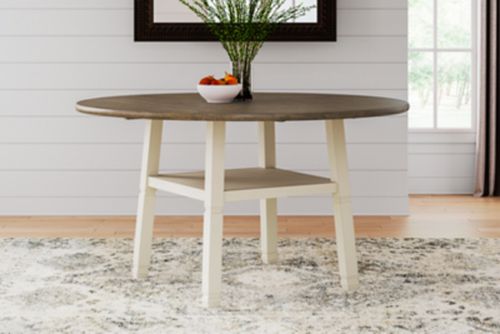 Bolanburg Counter Height Drop Leaf Extendable Dining Table, Two-tone, Wood
