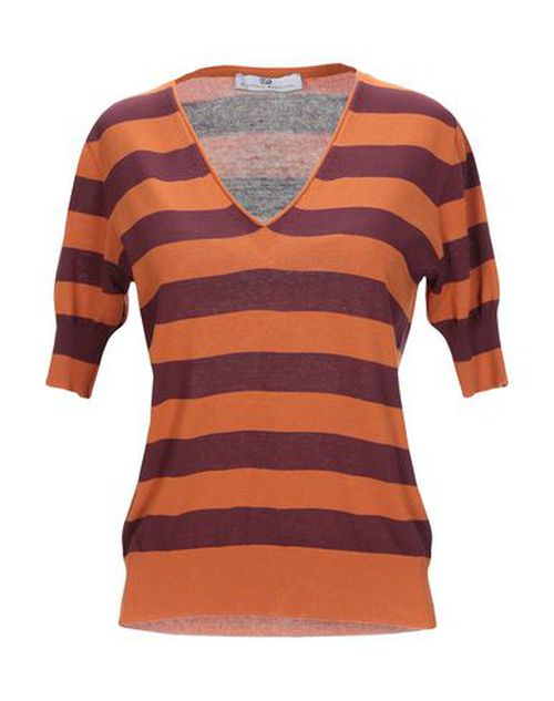 Woman Sweater Rust Size L Cotton