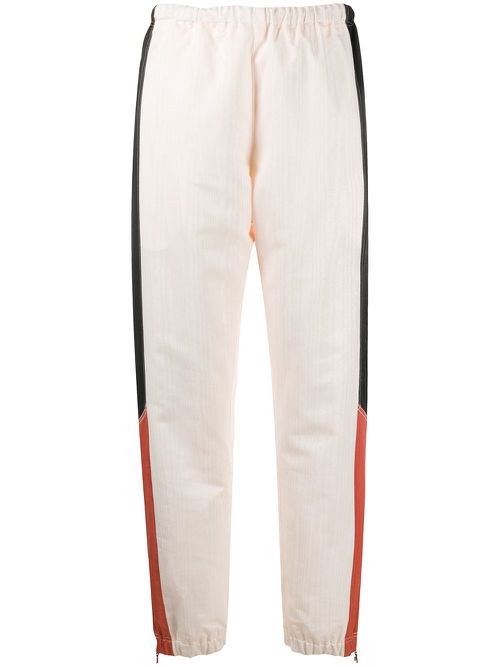Contrast panel cuffed trousers - Neutrals