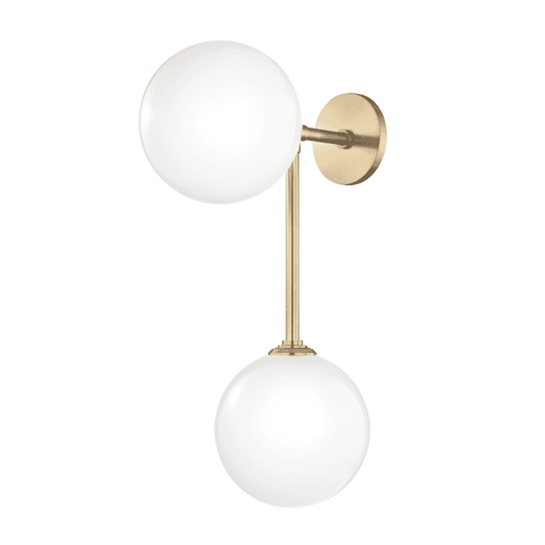 Mitzi Ashleigh 2-Light 22" Wall Sconce in Aged Bra