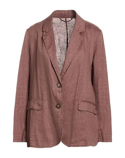 Woman Blazer Chocolate brown Size 10 Linen