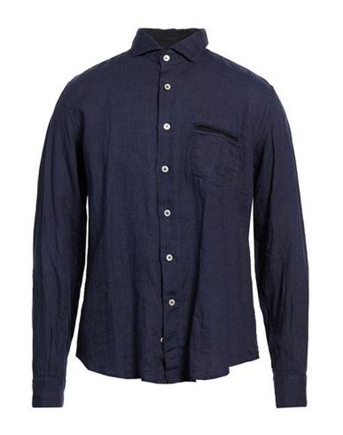 Platinum Man Shirt Navy Size XL Linen