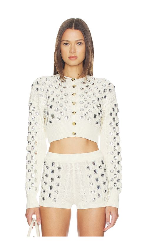 GIUSEPPE DI MORABITO Embellished Sweater in Ivory. XS. Also in