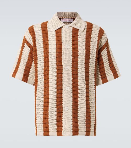 Thomas crochet cotton bowling shirt