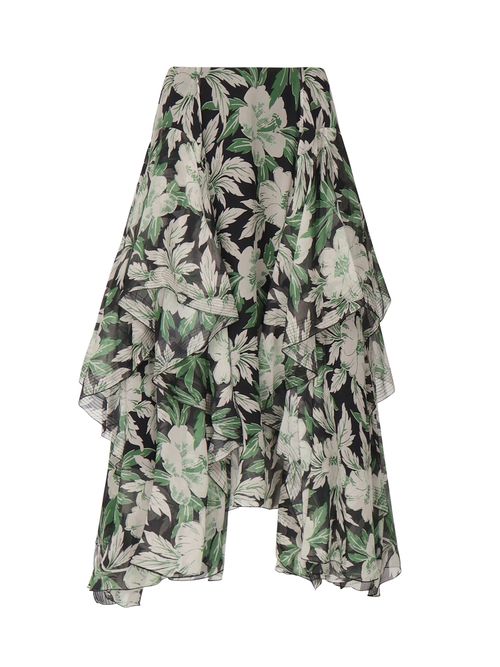 Silk Skirt With Floral Print