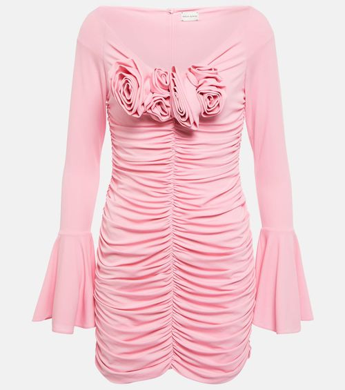 Ruched jersey minidress