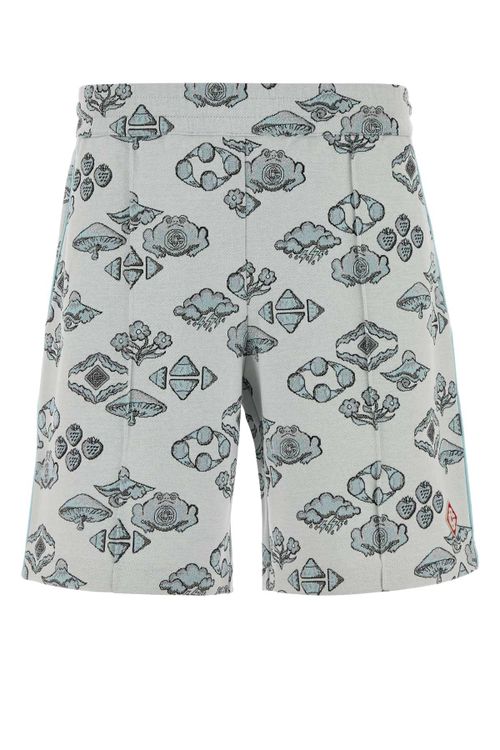 Jacquard Bermuda Shorts — Beige