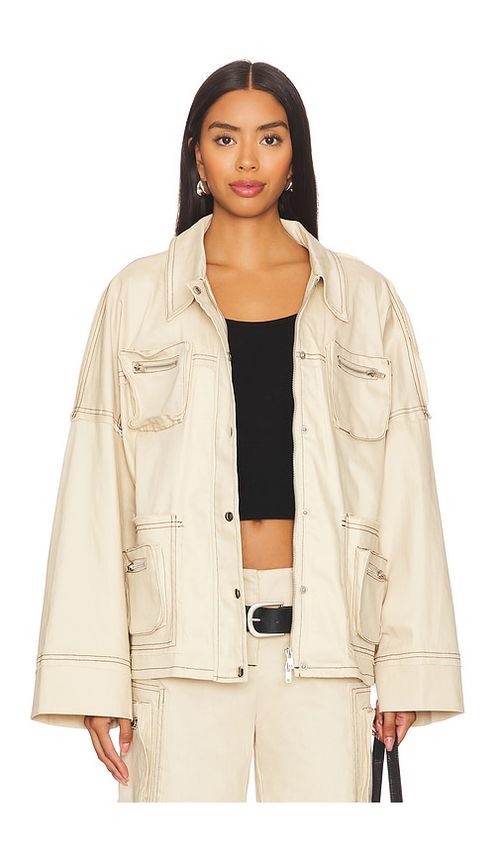 BY.DYLN Mallory Jacket in Beige.  XL. Also in