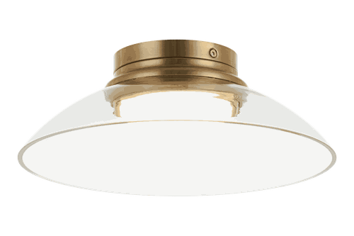 Aged Gold Brass LED Flush Mount from the Luna Collection