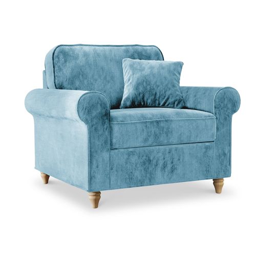 Archie Armchair | 9 Stylish Colours | Express Delivery | Roseland / Lagoon Chenille