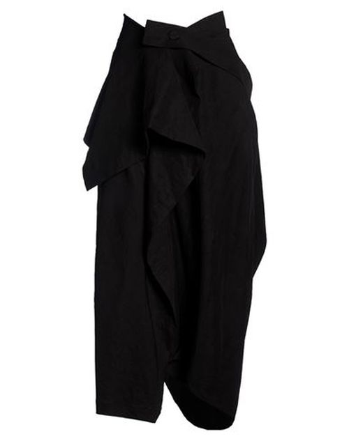 Woman Pants Black Size 2 Triacetate, Linen, Elastane