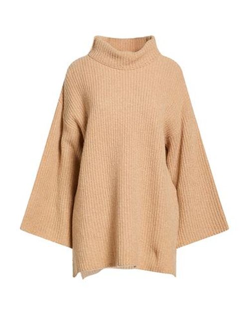Woman Turtleneck Camel Size 2 Merino Wool