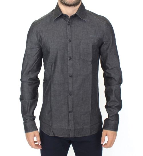 Denim Cotton Stretch Shirt — Gray