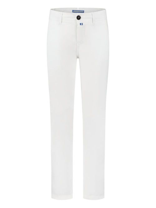 Tag-embellished trousers - White