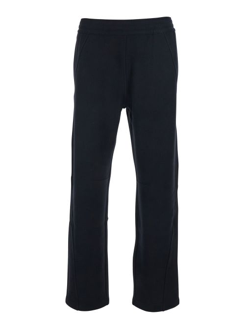 Cotton Elastic Waist Trousers — Black