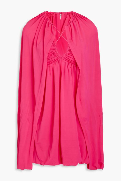 Sorina cape-effect jersey mini dress