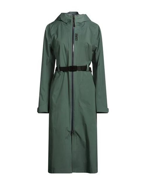 Woman Overcoat & Trench Coat Green Size 6 Polyester, Elastane