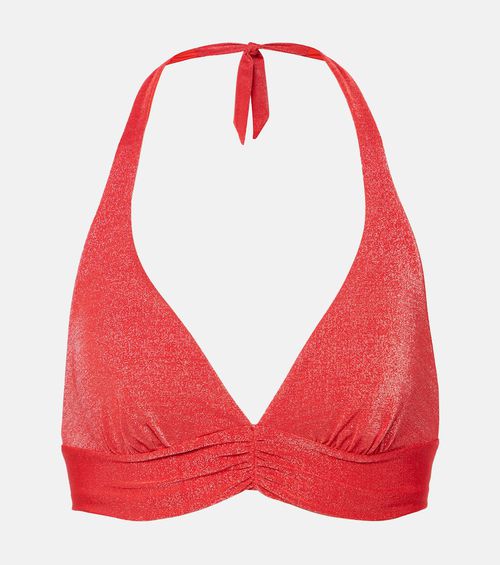 Halterneck Lurex bikini top