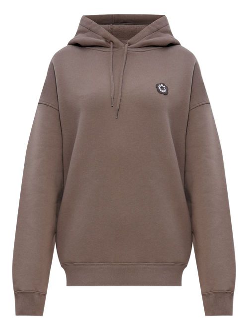 Logo-embroidered hoodie - Brown