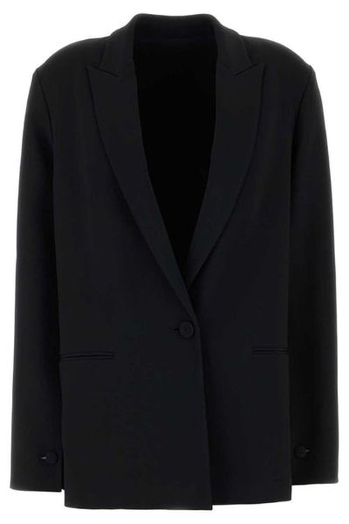 Alberta Ferretti Stretch Crepe Single-Breasted Blazer