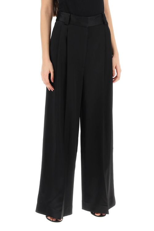 -Pantaloni Loose In Raso Simone-Donna