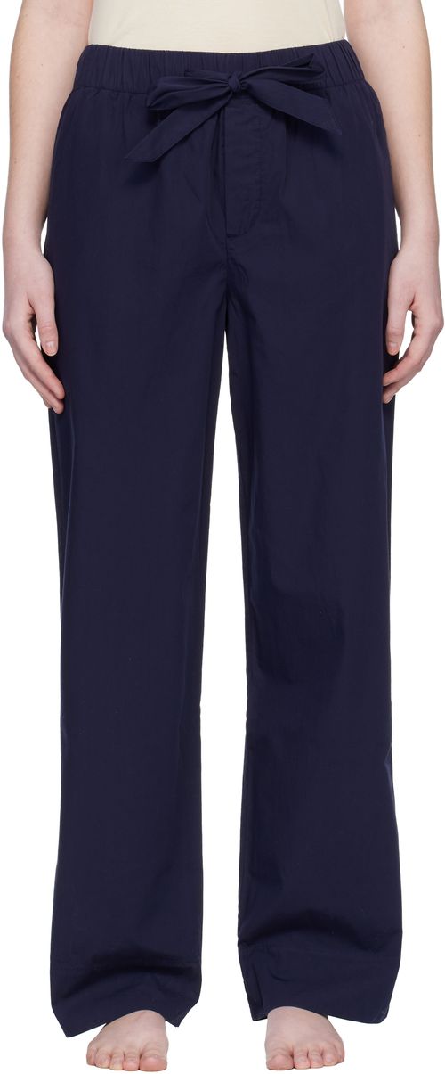 Navy Poplin Pyjama Pants