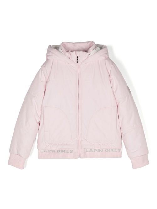 Logo-embellishment padded jacket - Pink