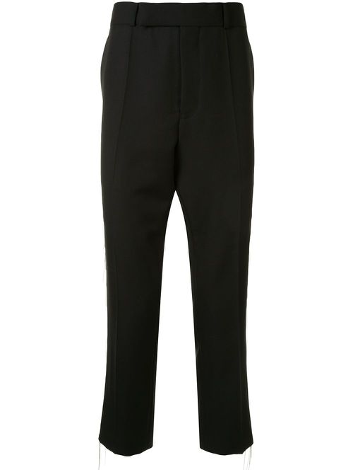Chain detail wool trousers - Black