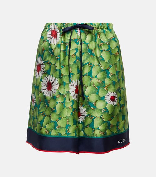 Imy printed cotton miniskirt