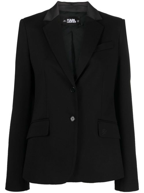 Punto single-breasted blazer - Black
