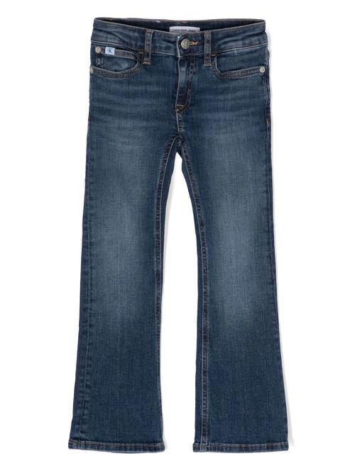 Mid-rise flared jeans - Blue
