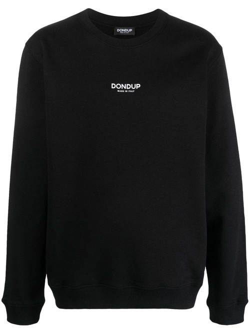 Logo-print cotton sweatshirt - Black