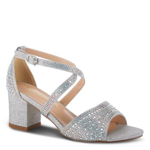 Women's Delamore Block Heel Dress Sandals (Silver)
