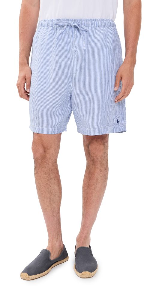 Original Label Prepster Linen Shorts CABANA BLUE WHITE