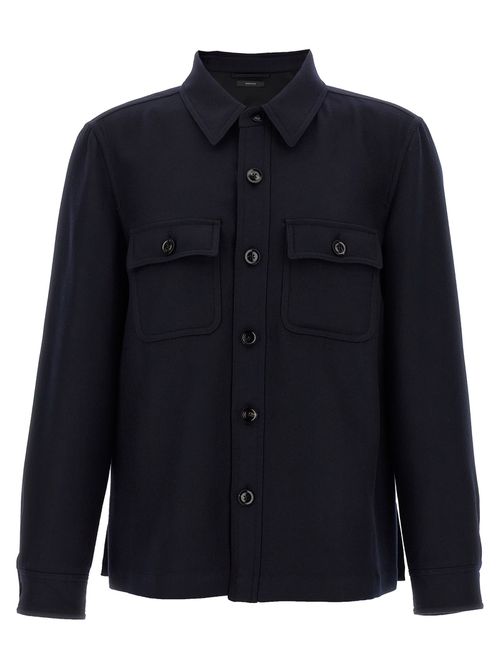 Double Splittable Light Wool Overshirt