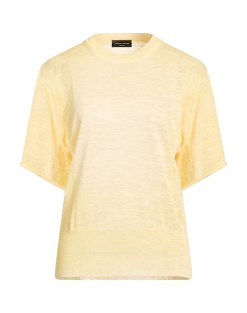 Woman Sweater Yellow Size M Linen, Polyester