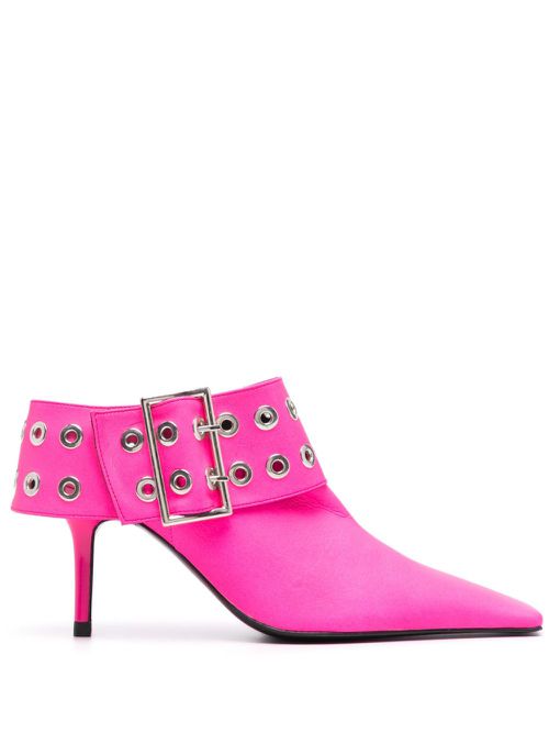 Big Belt 85mm mules - Pink