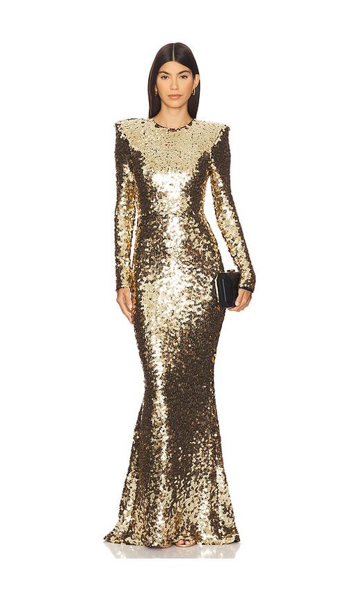 Zhivago Lumen Gown in Metallic Gold. - 6 also , 2