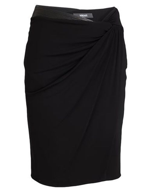 Woman Midi skirt Black Size 4 Viscose, Elastane, Lambskin