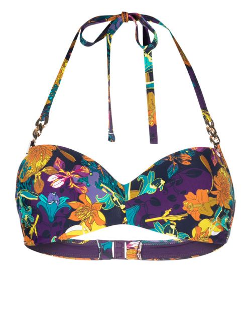 Acapulco plunge balcony bikini top - Purple