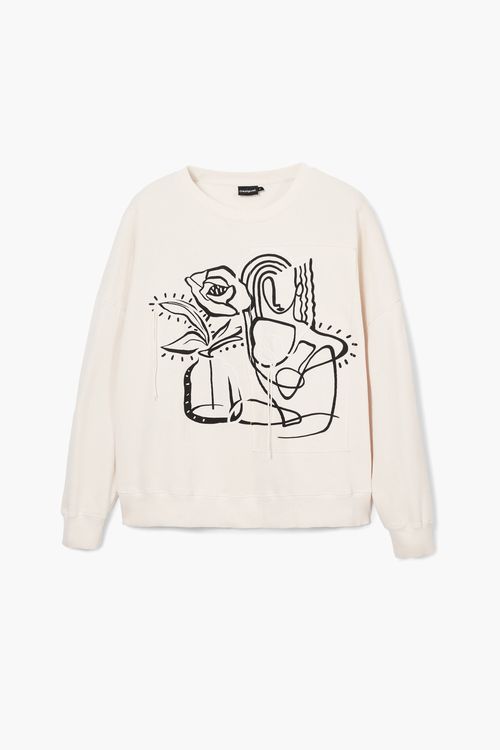 Oversized floral sweatshirt