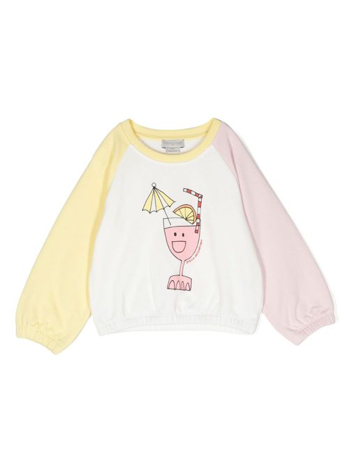 Lemonade-print cotton sweatshirt - White