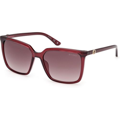 Guess Mujer Guess GU00258 69F Gafas de sol Inyectado Burdeos Marrón Cuadrada Norma